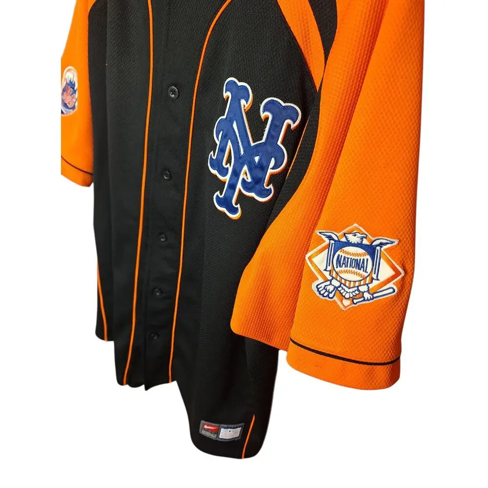 Vintage Nike New york mets baseball jersey with embroidered patches Mens XL MLB